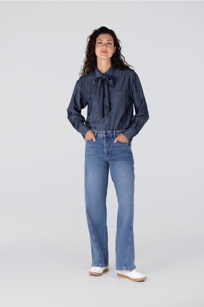 ESS W25 BLOUSE SR 737 000780 DARK BLUE